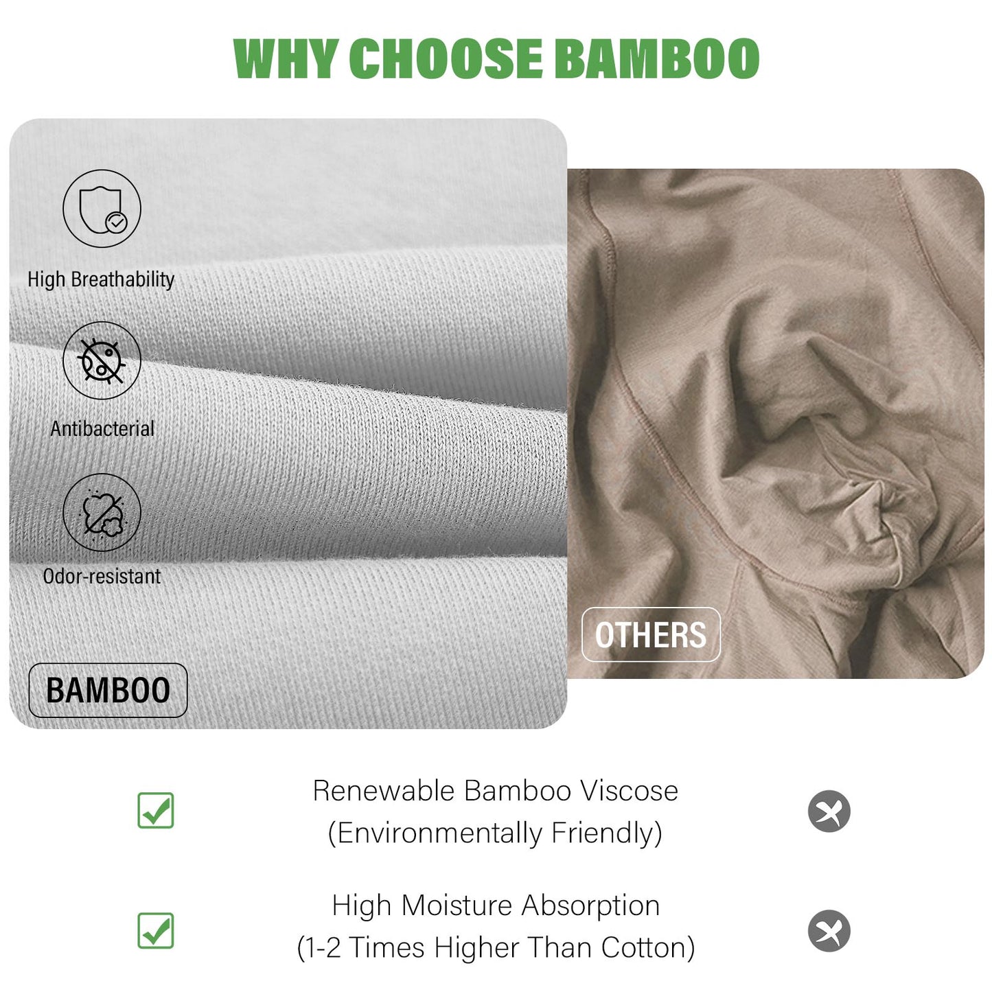 Mens Boxers, CaiDieNu Bamboo Viscose Mens Underwear Breathable Quick Dry Stretch Briefs Boxers for Men 6 Pack