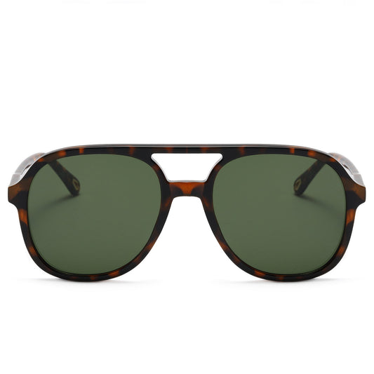 BODALA Sunglasses-Lifestyle Collection-S82224-Dark taupe frame with green lens.