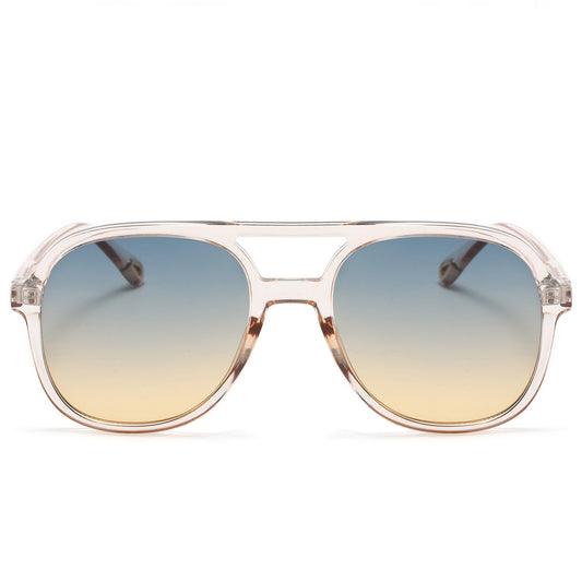 BODALA Sunglasses-Lifestyle Collection-S82224-Clear pink frame with blue to brown gradient lens.