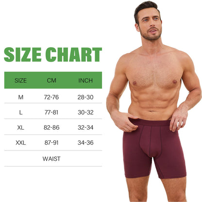 Mens Boxers, CaiDieNu Bamboo Viscose Mens Underwear Breathable Quick Dry Stretch Briefs Boxers for Men 6 Pack