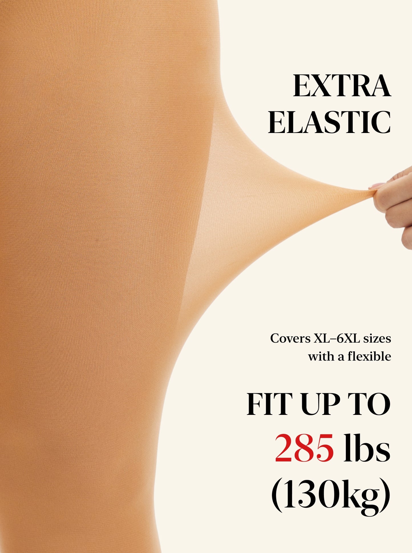 Plus Size Tights for Women, CaiDieNu Womens Tights, 80D Semi Opaque High Waist Pantyhose, Control Top Plus Size Tights, 2 Pairs