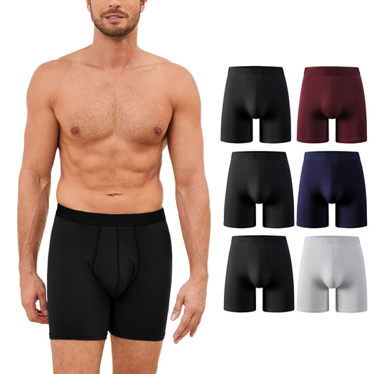 Mens Boxers, CaiDieNu Bamboo Viscose Mens Underwear Breathable Quick Dry Stretch Briefs Boxers for Men 6 Pack