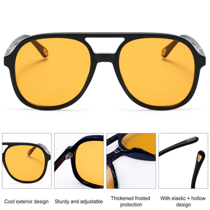 BODALA Sunglasses-Lifestyle Collection-S82224-Black frame with yellow lens