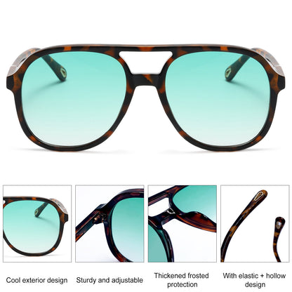 BODALA Sunglasses-Lifestyle Collection-S82224-Dark taupe frame with green lens.