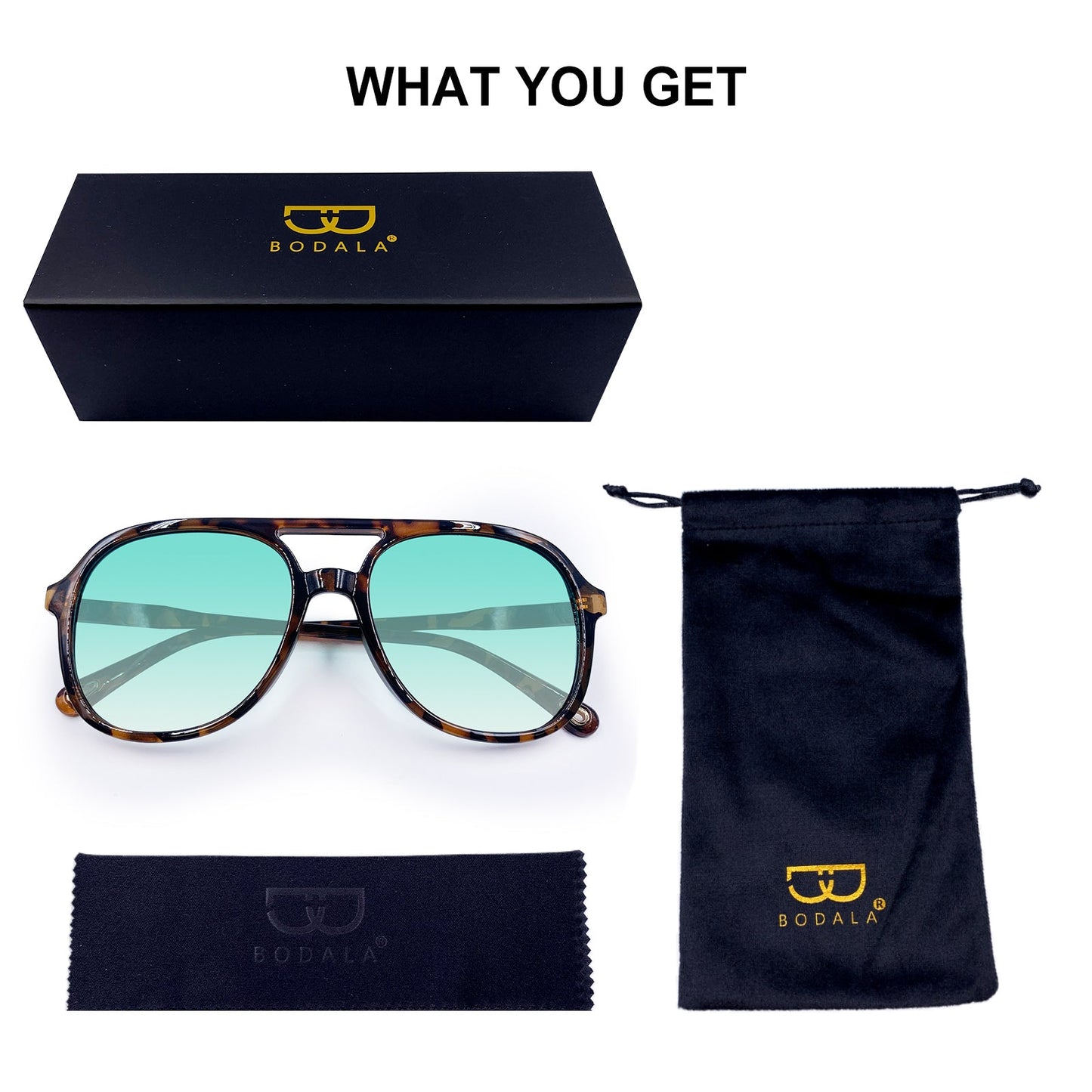 BODALA Sunglasses-Lifestyle Collection-S82224-Dark taupe frame with ocean blue lens