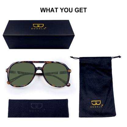 BODALA Sunglasses-Lifestyle Collection-S82224-Black frame with yellow lens