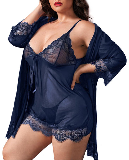 CaiDieNu Lingerie for Women Sexy Sleepwear Set V-Neck Nightgowns